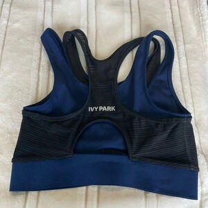 Ivy Park sports bra mesh navy and black size xs